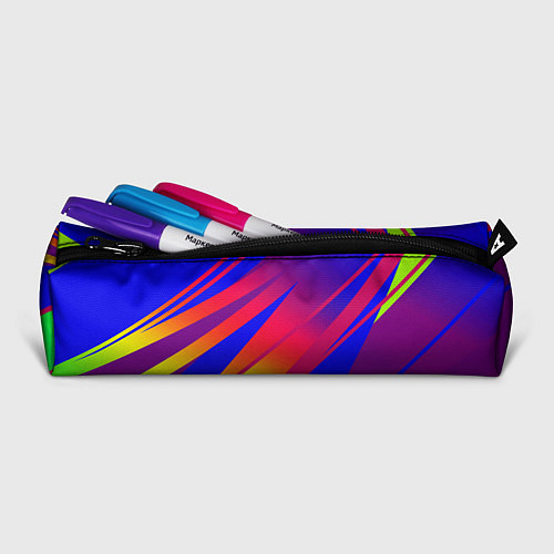Пенал Красно-синий с полосами градиент / 3D-принт – фото 2