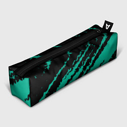 Пенал The color is black and turquoise
