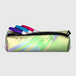 Пенал для ручек Жёлто-зелёный полосатый, цвет: 3D-принт — фото 2