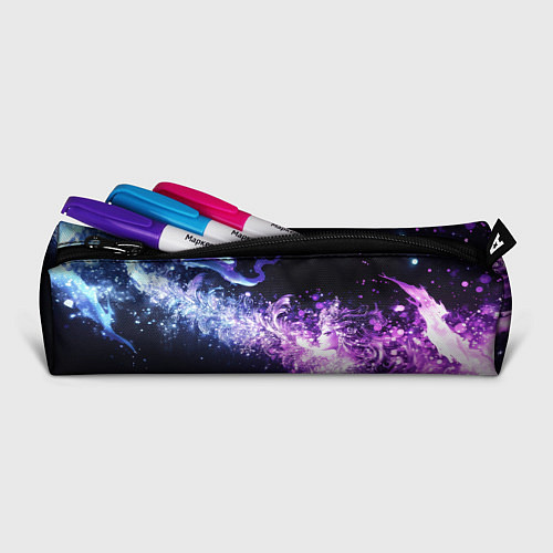 Пенал Фиолетово-синяя абстрактная волна / 3D-принт – фото 2