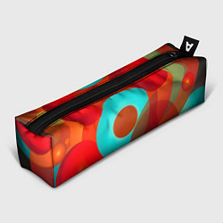 Пенал для ручек Оптическая абстракция с кругами, цвет: 3D-принт