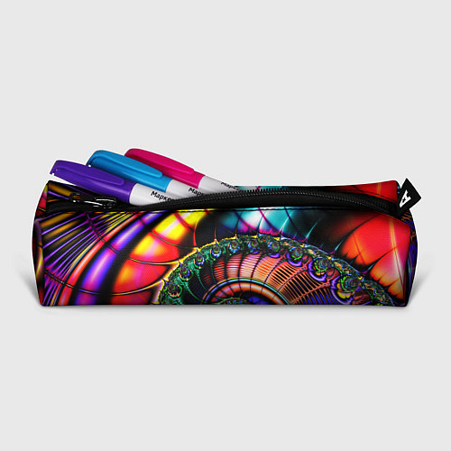 Пенал Фрактальный узор неоновый / 3D-принт – фото 2