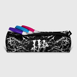 Пенал для ручек Monster energy белые штрихи краско, цвет: 3D-принт — фото 2
