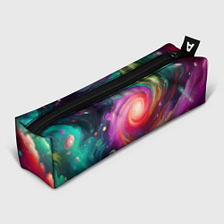 Пенал для ручек Космическая неоновая фантазия - нейроарт, цвет: 3D-принт