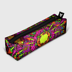 Пенал для ручек Кислотные грибы оптические, цвет: 3D-принт