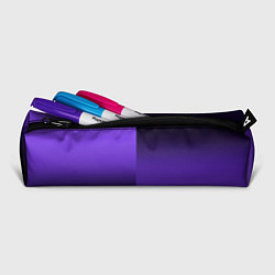 Пенал для ручек Чёрно-сиреневый градиент пополам, цвет: 3D-принт — фото 2