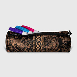 Пенал для ручек Золотой дракон с узорами славянскими, цвет: 3D-принт — фото 2