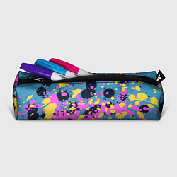 Пенал для ручек Брызги краски розовой желтой и темно синей, цвет: 3D-принт — фото 2