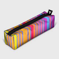 Пенал для ручек Теплые цветные полосы, цвет: 3D-принт