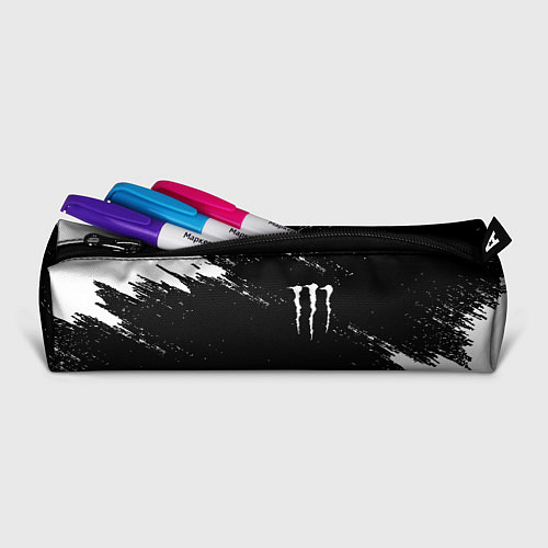 Пенал Monster energy краски штрихи белые / 3D-принт – фото 2