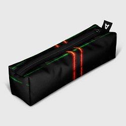 Пенал Color black green red lines