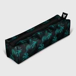 Пенал для ручек Palm light blue dark, цвет: 3D-принт