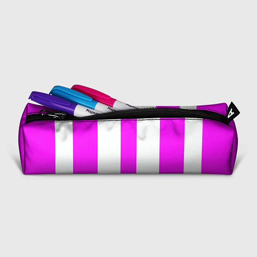 Пенал Color white pink lines / 3D-принт – фото 2