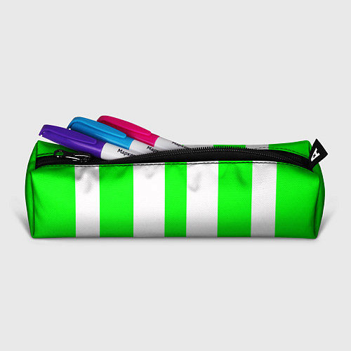 Пенал Color light green white lines / 3D-принт – фото 2