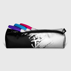 Пенал для ручек Doom штрихи красок черные, цвет: 3D-принт — фото 2