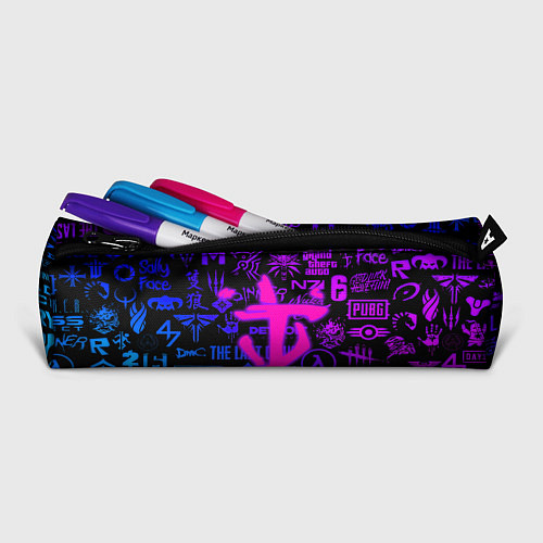 Пенал Doom логотипы игр неон / 3D-принт – фото 2