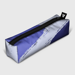 Пенал для ручек Сине-голубые неравномерные полосы, цвет: 3D-принт