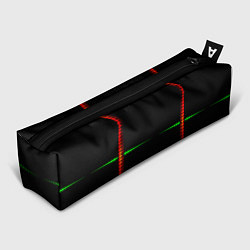 Пенал Color black green orange stripes