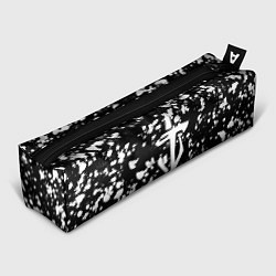 Пенал для ручек Дум белые брызги красок, цвет: 3D-принт