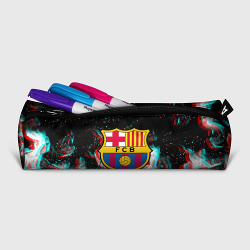 Пенал Barcelona огонь глитч / 3D-принт – фото 2