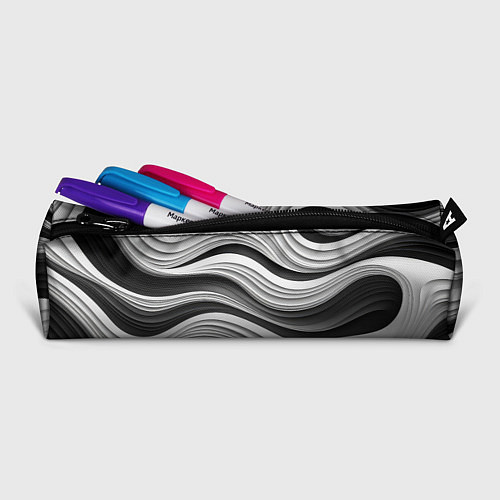 Пенал Абстракция серые и черные линии / 3D-принт – фото 2