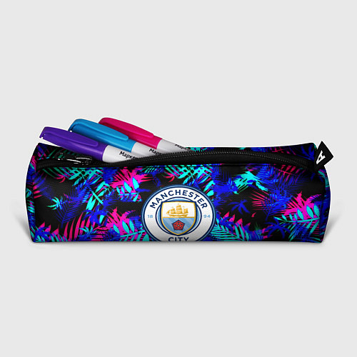Пенал Манчестер сити неоновые тропики / 3D-принт – фото 2