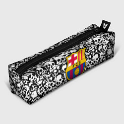Пенал для ручек Barcelona черно белые черепа, цвет: 3D-принт