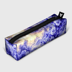 Пенал для ручек Сине-сиреневый цветы на фоне облаков, цвет: 3D-принт