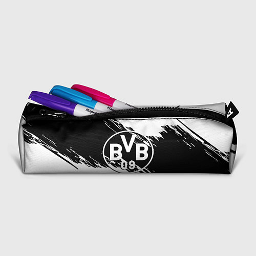 Пенал Borussia черно белые полосы / 3D-принт – фото 2