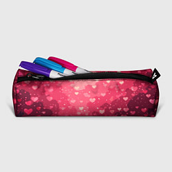Пенал для ручек Розовый с сердечками паттерн, цвет: 3D-принт — фото 2