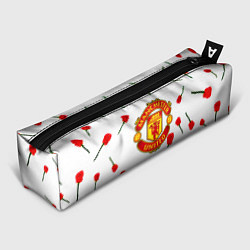 Пенал для ручек Манчестер Юнайтед розы паттерн, цвет: 3D-принт