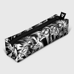 Пенал Орущие рожицы и чёрные молнии - нейроарт