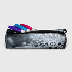 Пенал для ручек Снежинка на черно белое, цвет: 3D-принт — фото 2