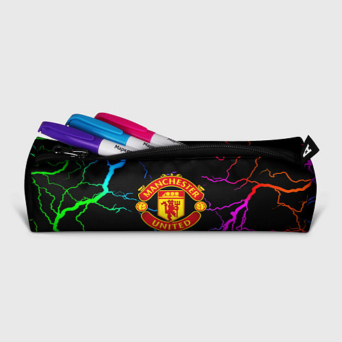 Пенал Манчестер Юнайтед неоновые молнии / 3D-принт – фото 2