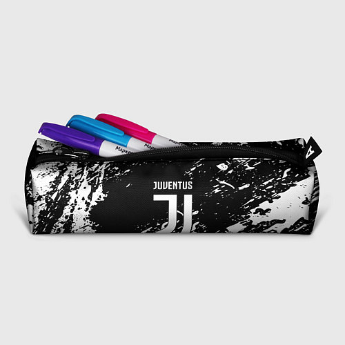Пенал Juventus белые штрихи красок / 3D-принт – фото 2