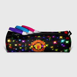 Пенал для ручек Манчестер Юнайтед праздничные огни, цвет: 3D-принт — фото 2
