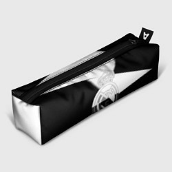 Пенал для ручек Реал Мадрид геометрия полосы, цвет: 3D-принт