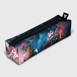 Пенал для ручек Санта с динозавром, цвет: 3D-принт