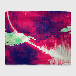 Плед флисовый Брызги красок, цвет: 3D-велсофт