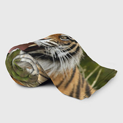 Плед флисовый Удивленный тигр, цвет: 3D-велсофт — фото 2