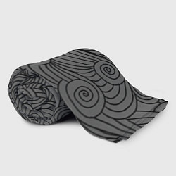 Плед флисовый Gray pattern, цвет: 3D-велсофт — фото 2