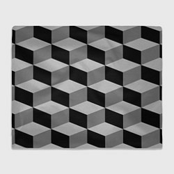 Плед флисовый Серые грани, цвет: 3D-велсофт
