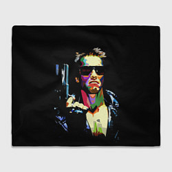 Плед флисовый Terminator Art, цвет: 3D-велсофт