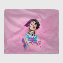 Плед флисовый Lil Peep: Pink Style, цвет: 3D-велсофт