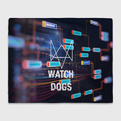 Плед флисовый Watch Dogs, цвет: 3D-велсофт