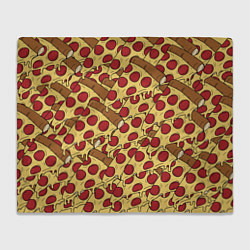 Плед флисовый Любитель пиццы, цвет: 3D-велсофт