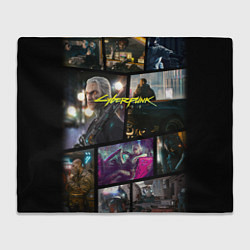 Плед флисовый Cyberpunk 2077: Stories, цвет: 3D-велсофт