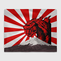 Плед флисовый Japanese Godzilla, цвет: 3D-велсофт