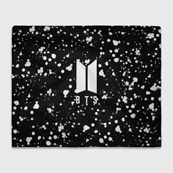 Плед флисовый BTS: White Drops, цвет: 3D-велсофт