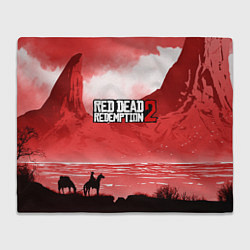 Плед флисовый RDR 2: Red Sun, цвет: 3D-велсофт